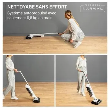 X-Clean 10 Aspirateur laveur sans fil, Longue autonomie, Nettoyage et séchage automatique