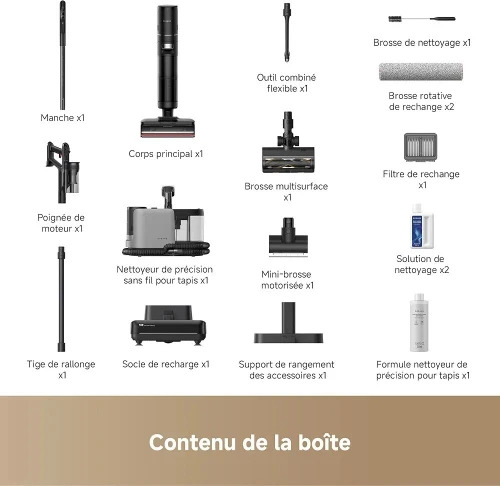 dreame H15 Mix Aspirateur Laveur 7-en-1 Bras robotique IA Nettoyage des Bords Triple 23 000 Pa
