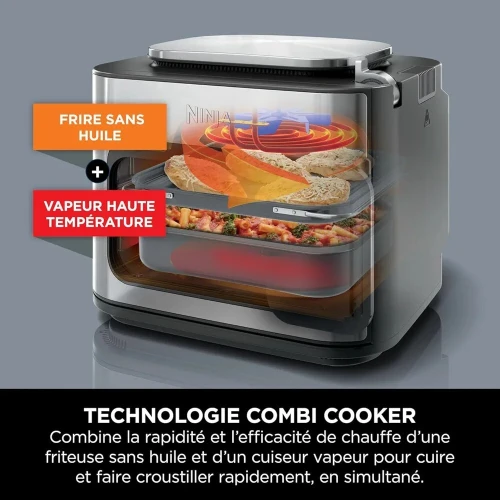 Ninja Combi 12-en-1 Multicuiseur Four,  12L Autocuiseur et Friteuse sans huile 12 Fonctions 1780W 