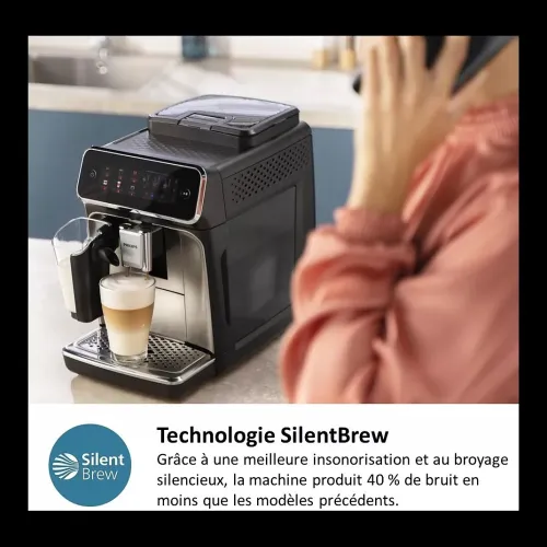 Expresso Broyeur PHILIPS LatteGo SilentBrew EP4446/70