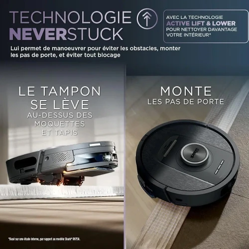  Aspirateur robot Shark PowerDetect NeverTouch Pro 2-en-1 autovidant et auto remplissant RV2800YEEU