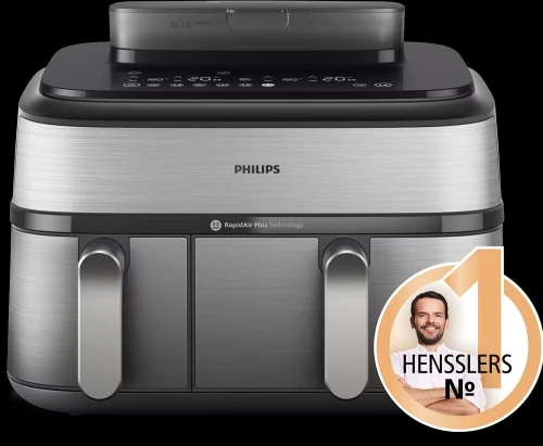 Friteuse sans huile Philips Airfryer avec cuisson vapeur  Série 5000 double panier 9L 2750W
