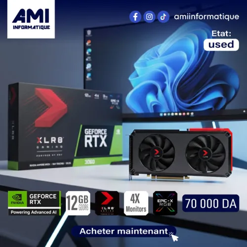 PNY RTX 3060 12 GB USED 7 JOUR