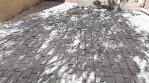 Béton imprimé et résine époxy