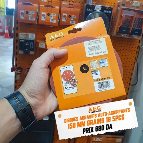 disque abrasfis auto-agripants 150 mm grains 18 5pcs