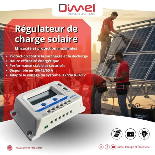 REGULATEUR DE CHARGE SOLAIR PWM 10A /20A /30A /45A /60A