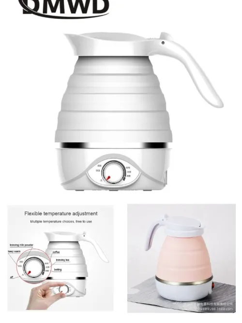 غلاية كهربائية وقابلة للطي Bouilloire Electrique Portable & Pliable En Silicone Durable 600Ml