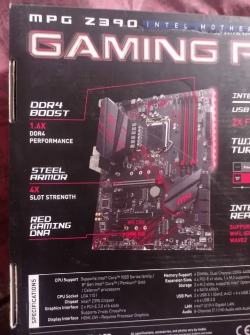 I5 9600K + Motherboard MSI Z390 gaming Plus
