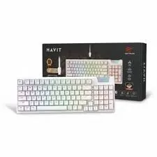 CLAVIER HAVIT MECANIQUE KB-885L WHITE- RED-SW 95%
