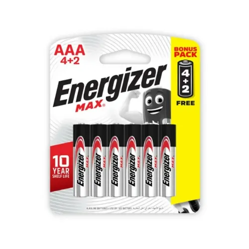 PILE ENERGIZER MAX AAA 4+2