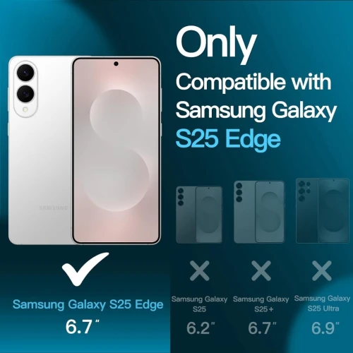 Protection D'écran Samsung Galaxy S25 Edge Incassable Verre Trempé Empreinte HD Transparent Lot de 3