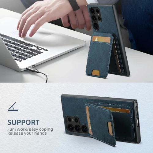 Étui portefeuille en cuir Synthétique porte-cartes pour Samsung Galaxy S24 Ultra