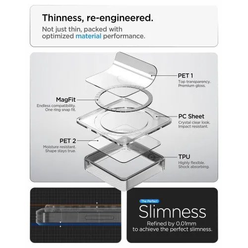 Antichoc Samsung Galaxy S26 Ultra Transparent Magsafe Spigen Ultra Hybrid Mag MagSafe Case S26 Ultra Pochette - Clear and White