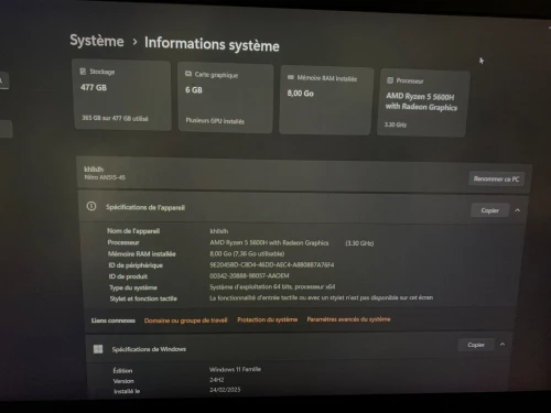 Pc portable Acer nitro 5