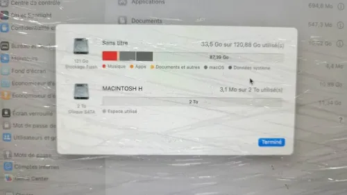 iMac 27 Pouces Ecran Retina 5k Processeur : intel core i5 Graphisme : Radeon pro 570 4Go Ram : 8Go DDR4 Stockage : 128Go SSD+ 2To HDD