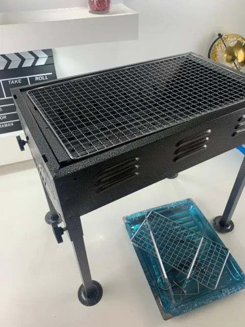 Grand Barbecue Portable Rectangulaire en acier inoxydable شواية حجم كبير