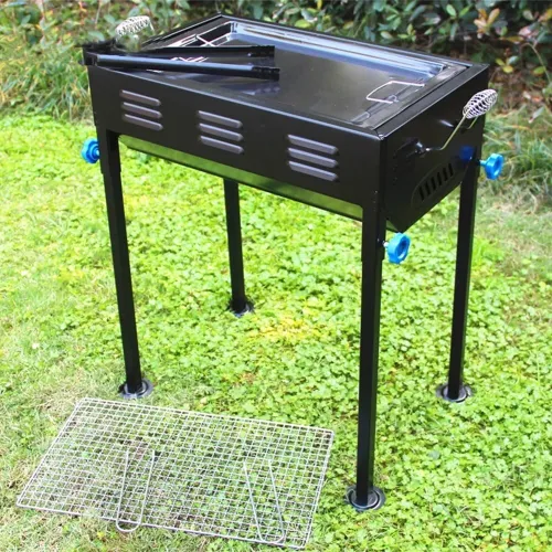 Grand Barbecue Portable Rectangulaire en acier inoxydable شواية حجم كبير