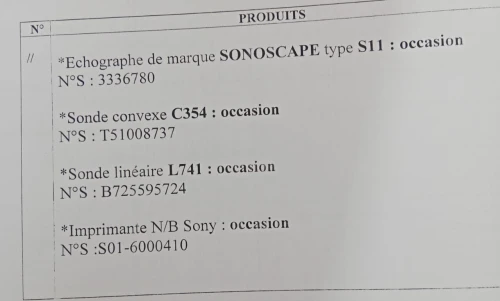 ECHOGRAPHE SONOSCAPE type S 11