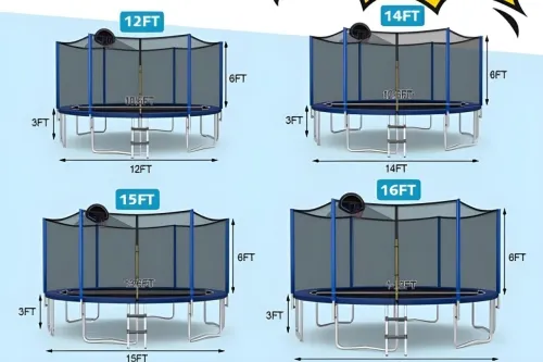 Trampoline Importation 180"244"305"366"427"488 Cm