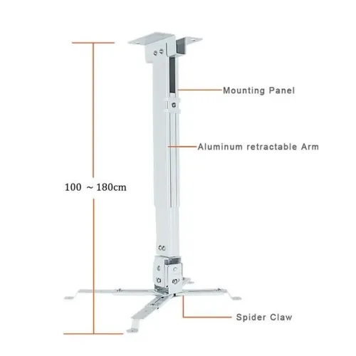 Support Plafond et murale DATASHOW Projecteur universel 100-180cm en aluminium