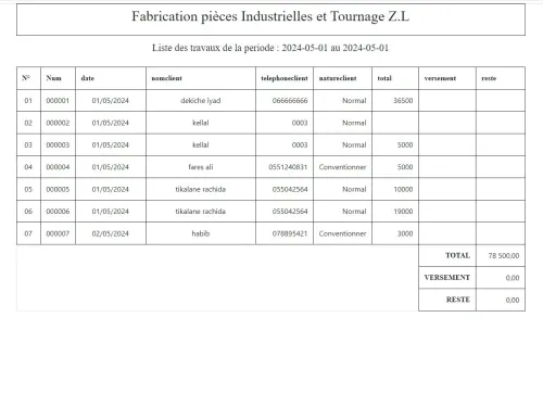 LOGICIEL GESTION ATELIER ET MAINTENANCE