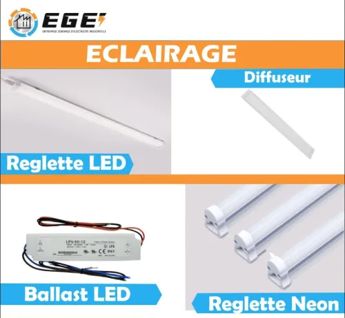 Fourniture déclairage, LED professionnel  Projecteurs Tubes LED Luminaires EGEI Algérie