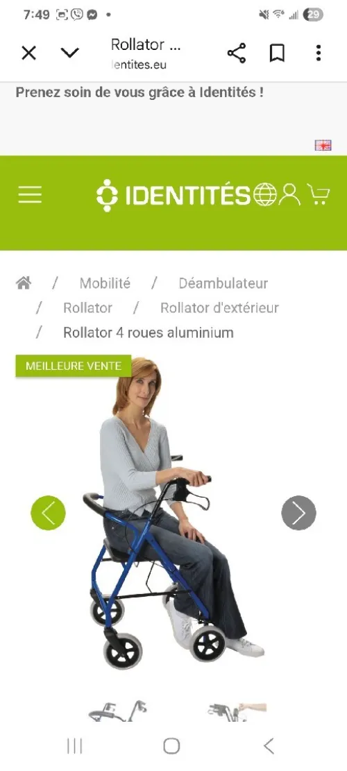 déambulateur quatre roues