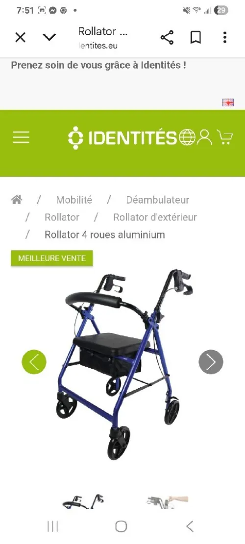 déambulateur quatre roues