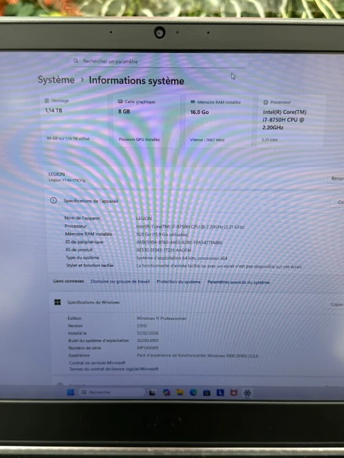 Lenovo Legion i7 8Th Rtx 2070