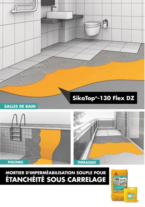 Sika Top 130 étanchéité sous carrelage (SDB, Hammam, Balcon..) 
