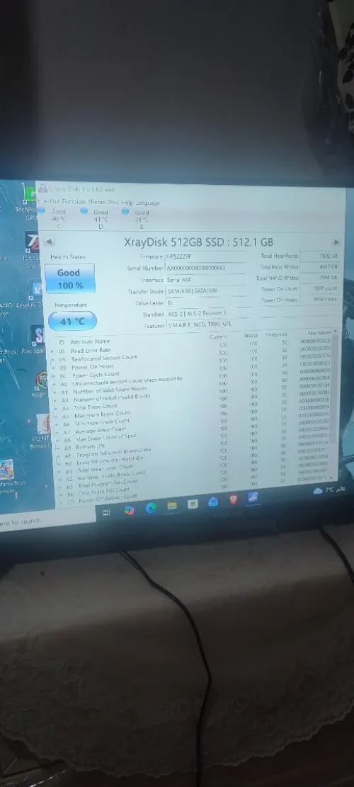Ssd 512gb xraydisk utilisé مستعمل