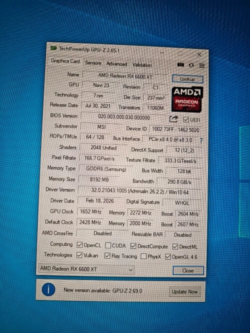Msi rx 6600 xt gaming x