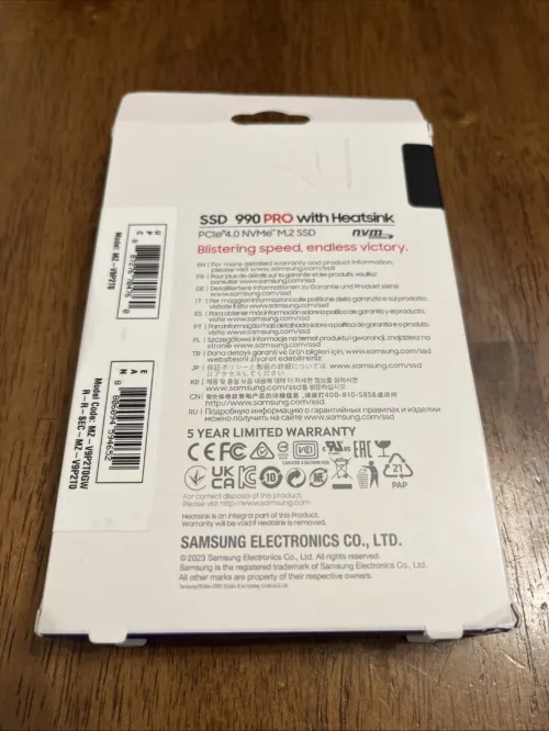 Samsung SSD 990 PRO 2TB PCIE 4.0X4 NVME avec Heatsink -- promotion