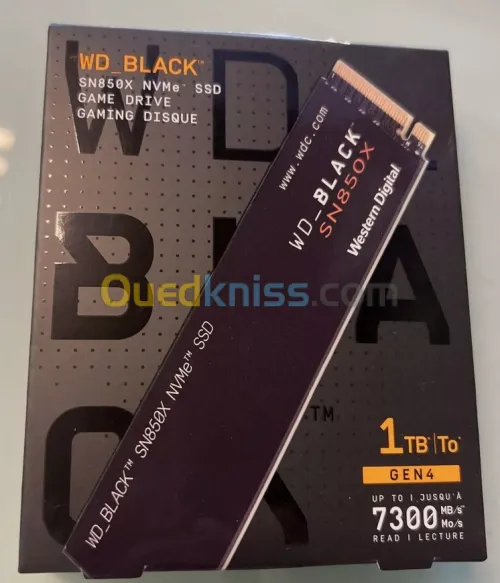 WD Black SN850X PCIe Gen 4 NVMe SSD 1TB Pour PS5-Laptop-PC Bureau 7300mb par second -- PROMOTION