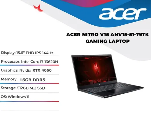 Acer Nitro 2024 i7 13ieme + RTX 4060 Gaming Laptop - Promotion