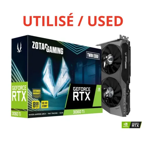 Carte Graphic [[ USED ]] ZOTAC GAMING RTX 3060 Ti 8GB TWIN EDGE