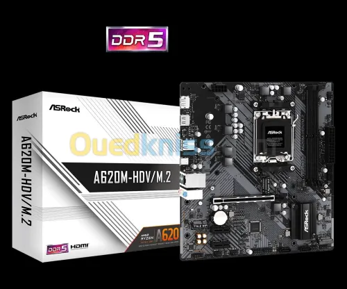 CARTE MERE AM5 ASROCK A620M-HDV/M.2 DDR5