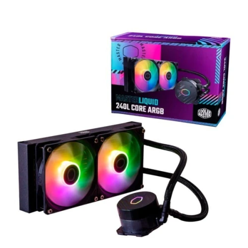WATER COOLING COOLER MASTER MASTERLIQUID 240L ARGB BLACK - RADIATEUR 240MM - COMPATIBLE INTEL & AMD