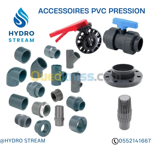 PVC PRESSION ACCESSOIRE TUBE Coude Te Vanne Réduction MAMELON COLLE _ PN 10 _ 16