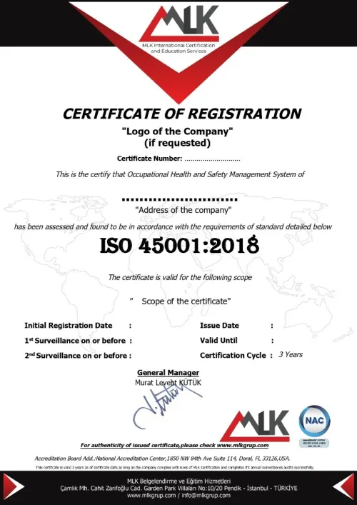 CERTIFICATION ISO SYSTEME DE MANAGEMENT SMQ-SMI ISO 9001/14001/45001/22000/13486/HACCP/GMP.......