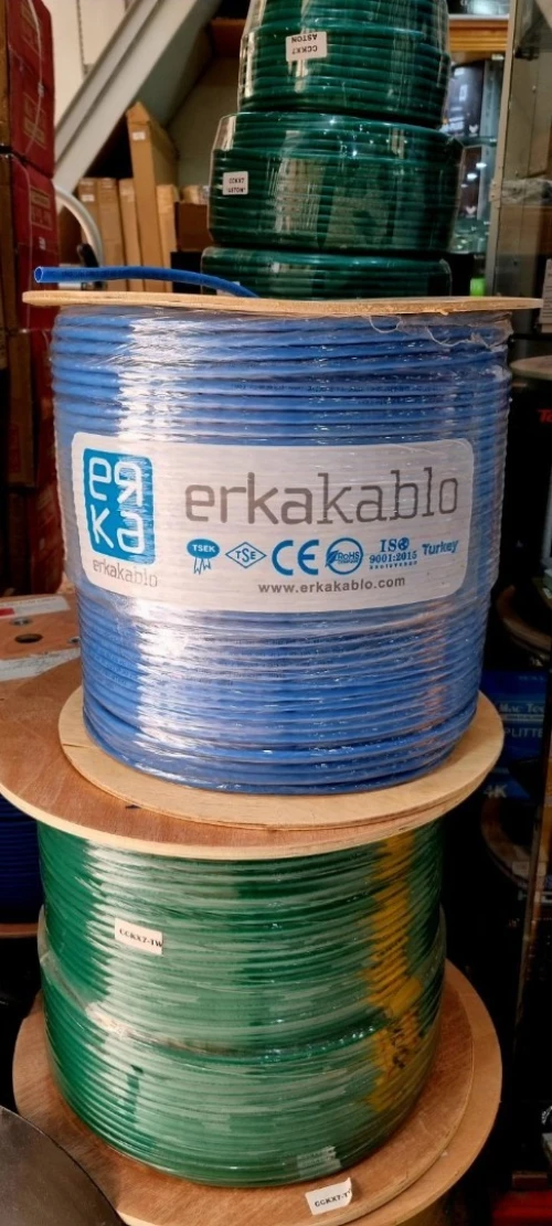 Cable Réseau FTP Categorie 6A F/FTP 500Ghz ERKA 500M Certifier