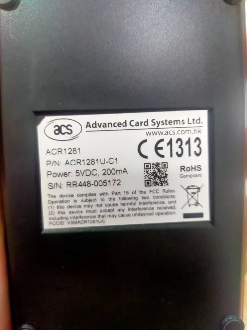 Biométrique_Lecteur de Carte à Puce ACS Réf:ACR1281U-C1