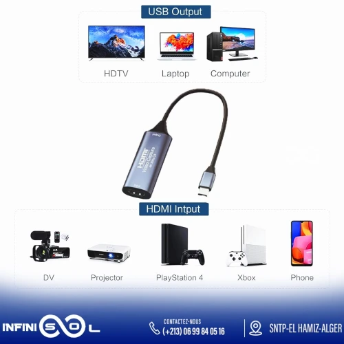 Video Capture HDMI TO TYPE-C 4K 30HZ