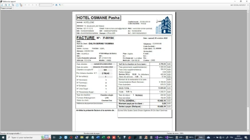 Logiciel de GESTION HÔTELIÈRE - Version Starter - برنامج لتسيير الفندقي