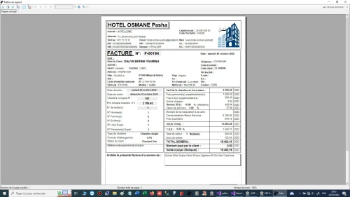 LOGICIEL GESTION HÔTELIÈRE COMPLÈTE  - برنامج لتسيير الفندقي