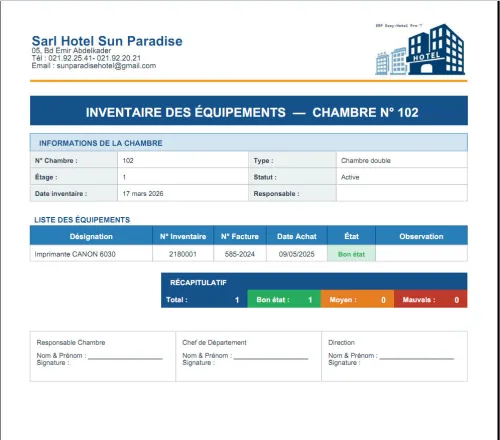 ERP EASY-HOTEL PRO PMS - برنامج التسيير الفندقي الشامل
