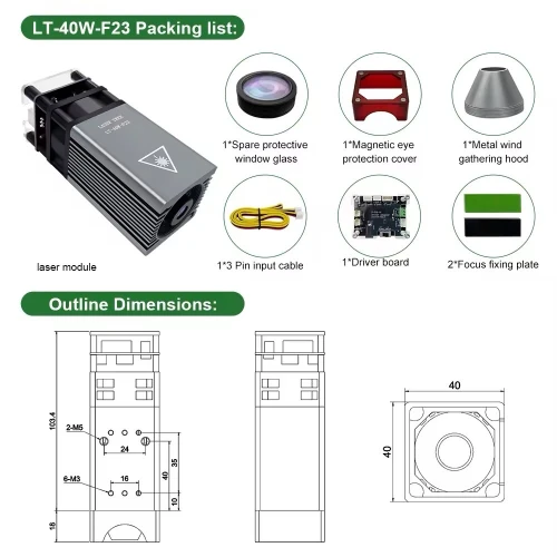 Cnc module laser 40W