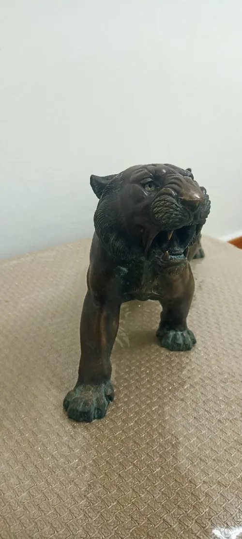 نمر برونزي Antique | قطعة ديكور نادرة