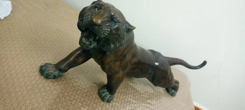 نمر برونزي Antique | قطعة ديكور نادرة