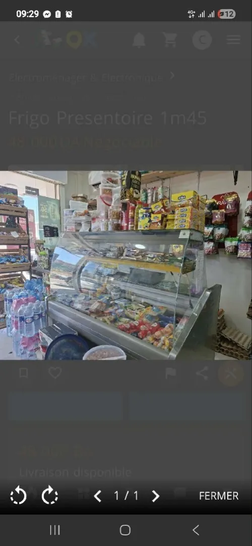 Frigo presentoire